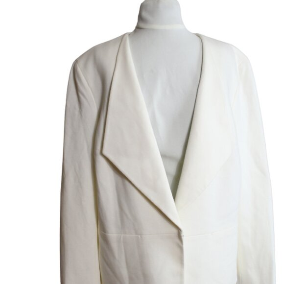 Nine West SZ 16 Women's Cream Blazer, Viscose & Nylon - Picture 1 of 13